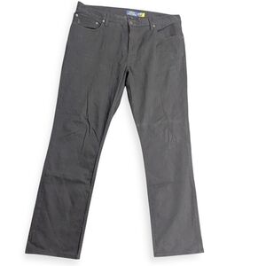 Polo Ralph Lauren Men's Black Flat Front Chino Pants with embroidered pony 38x32